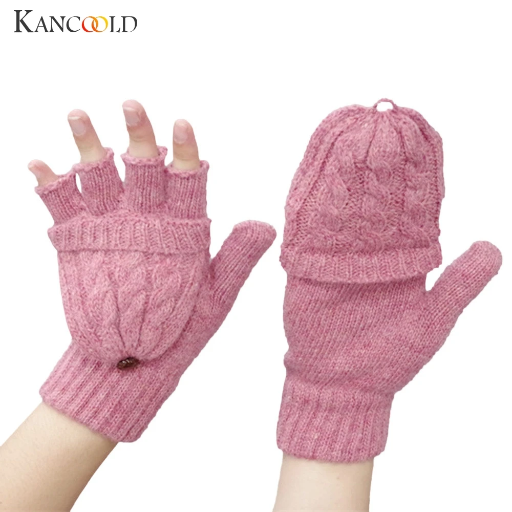 

KANCOOLD Gloves Womens Warmer Winter Fingerless Gloves Flip twist high quality cotton casual gloves women 2018NOV23