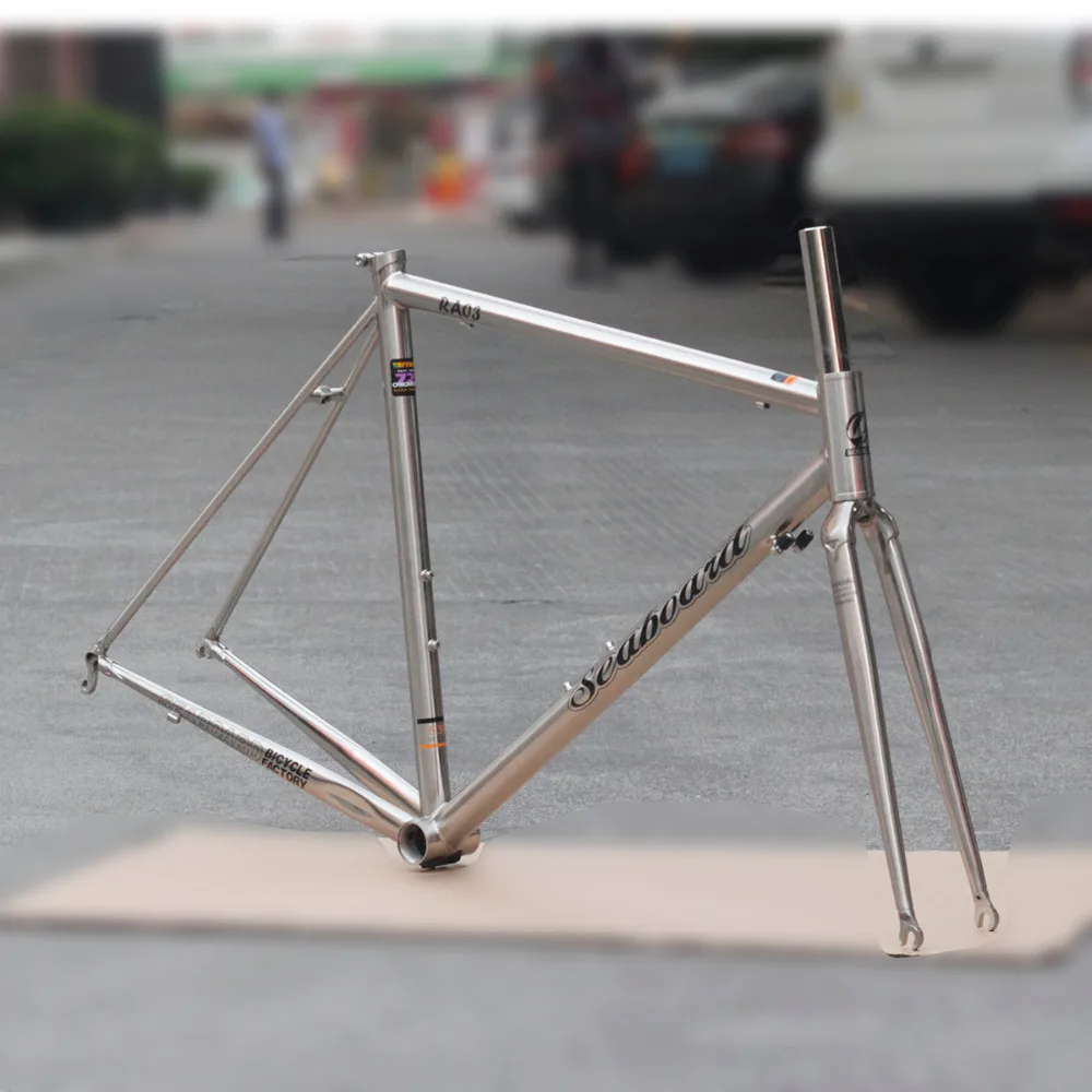 Flash Deal SEABORAD Reynolds 725 Steel Frame Heat Treatment Welding Fork Caliper Brake Road Bike 700C Classic Chrome Frameset Silver 2 Flash Deal SEABORAD Reynolds 725 Steel Frame Heat Treatment Welding Fork Caliper Brake Road Bike 700C Classic Chrome Frameset Silver 2