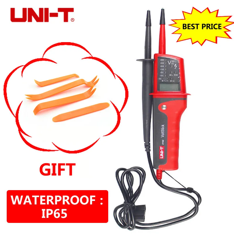 

UNI-T UT15C Waterproof Digital Voltage Meters Pen Beeper LED AC/DC Voltmeter Indicator Auto Range Continuity Phase Rotation Test