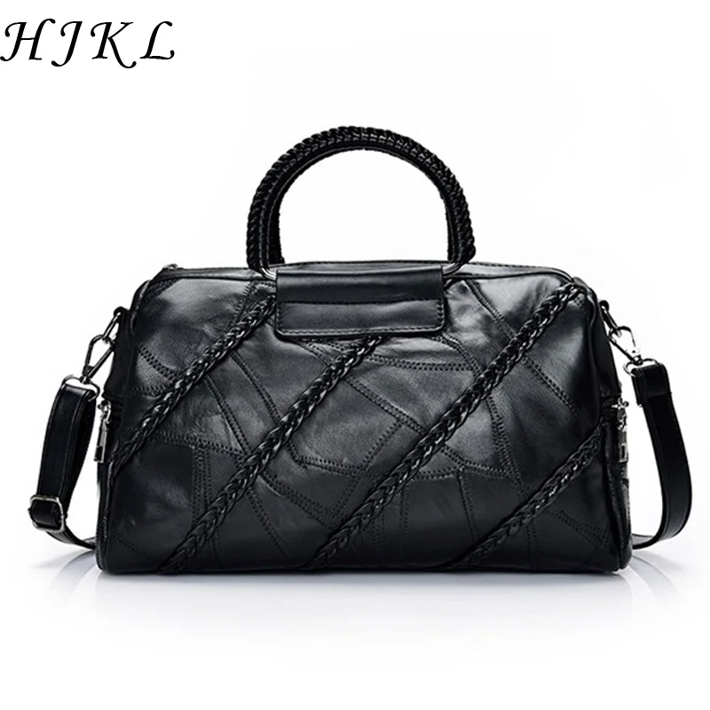 

Sac a Main Femme De Marque Luxe Cuir 2018 Genuine Leather Bags for Women Shoulder Black Tote Bag Crossbody Ladies Hand Handbags