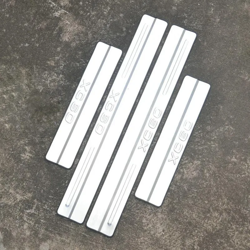 Car-styling-Door-sill-scuff-plate-Guards-Sill-Cover-Trim-4pcs-set-For-VOLVO-XC60-XC