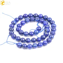 CSJA оптом натуральный камень голубой лазурит свободные бусины 1 прядь 8 мм для браслетов и ожерелий сделай сам для женщин и мужчин ювелирные изделия F188