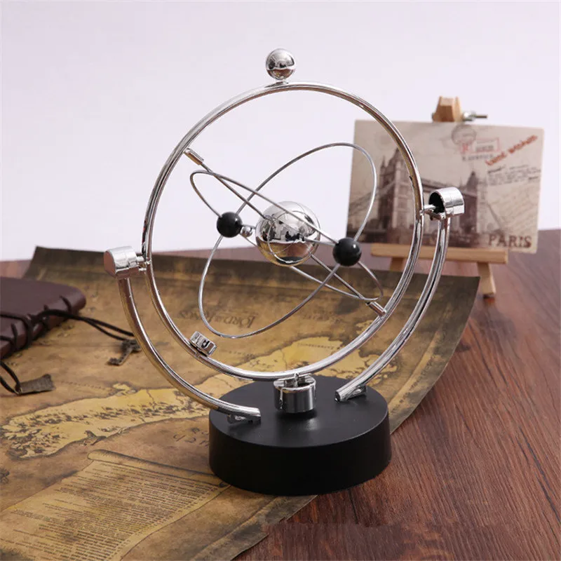 Globe-model-Early-Fun-Development-Educational-Desk-Toy-Gift-Newtons-Cradle-Steel-Balance-Ball-Physics-Science