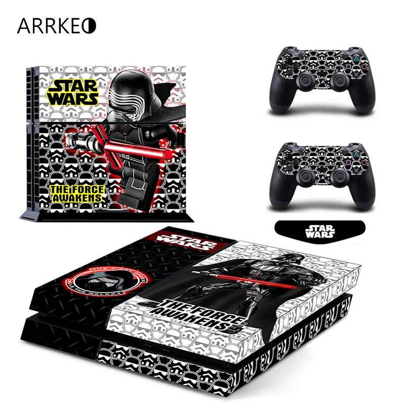 Arrkeo Star Wars The Force Awakens винил Обложка Наклейка кожи Стикеры для Sony PS4 Игровые приставки консоли и 2 контроллера наклейки