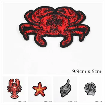 

Marine organism Patches Cap Shoe Iron On Embroidered Appliques DIY Apparel Accessories Patch For Clothing Fabric Badges BU176