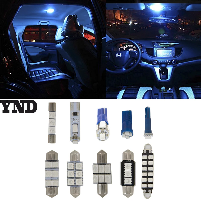 7pcs Blue Led Light Interior Bulb Package Deal For 1997 2003