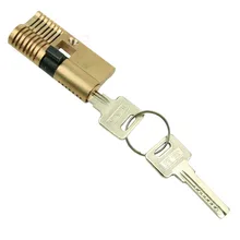 7 Pins Cutaway Ambos Extremos de Latón Candado Abierto Rápido Práctica Lock Cerrajero Clave