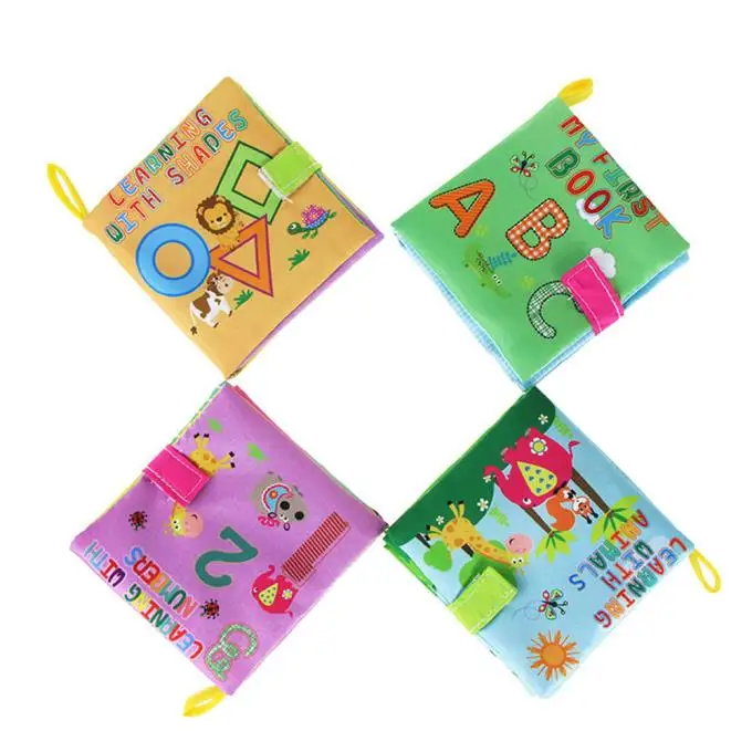 

2018 Kids Baby Cloth Book Cartoon Animal Soft Baby Learning Educational Toy colourful Animal Story Intelligence Developing Toy