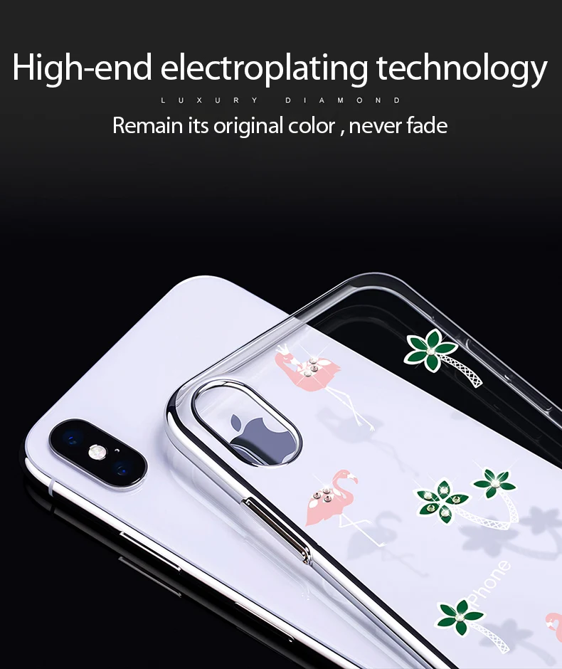 KINGXBAR for iPhone Xs Cover Cute Transparent Cover for iPhone Xs Max Case Crystals from Swarovski for Apple iPhoneXs Coque Capa (7)