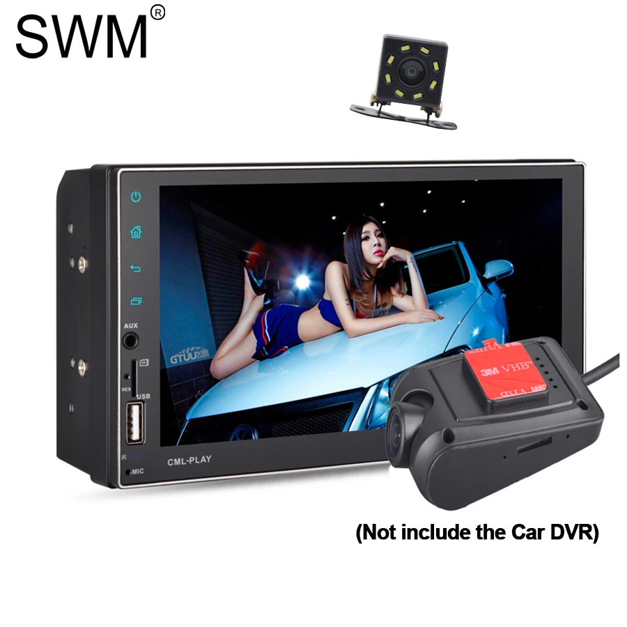 

2 Din Car Radio Stereo Receiver Android Wifi Bluetooth Radios Para Auto 2din Stereo Receiver Reverse Image Fm Usb Tf Parktronic