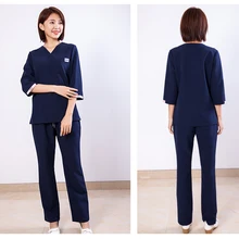 Корейский стиль медицинские наборы для скраба хирургический костюм оральные доктора медсестры униформа стоматологическая клиника салон красоты Рабочая одежда наборы одежды