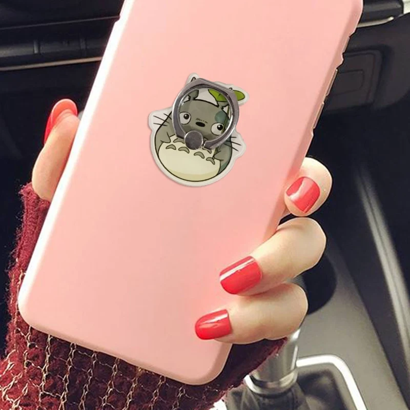 Totoro Design Phone Holders 360 Degree Plastic Finger Ring Mobile Phone Smartphone Stand Holder For iPhone Samsung Xiaomi