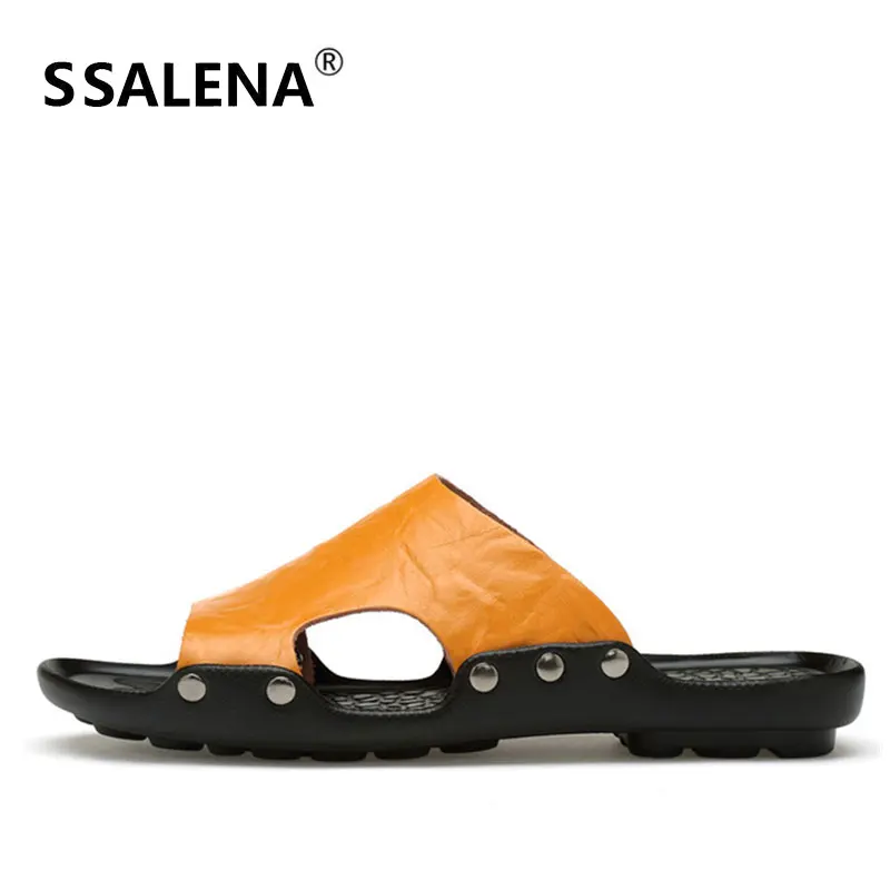 Men Slippers Beach Breathable Flip Flops Summer Flat Heels Antiskid Slides Sandals Retro Rubber Casual Shoes AA11657 | Обувь