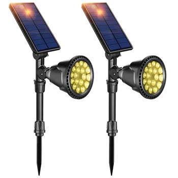 

[DBF]1/2 Pack LED Solar Light Waterproof Outdoor 18 LEDs Solar Power Spotlight Garden Lawn Lamp Landscape Spot Lights Wall light