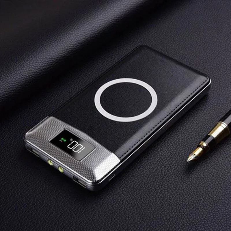 30000mah Power Bank External Battery Bank Built-in Wireless Charger Powerbank Portable QI Wireless Charger For iPhone Samsung 30000mah Power Bank External Battery Bank Built-in Wireless Charger Powerbank Portable QI Wireless Charger For iPhone Samsung