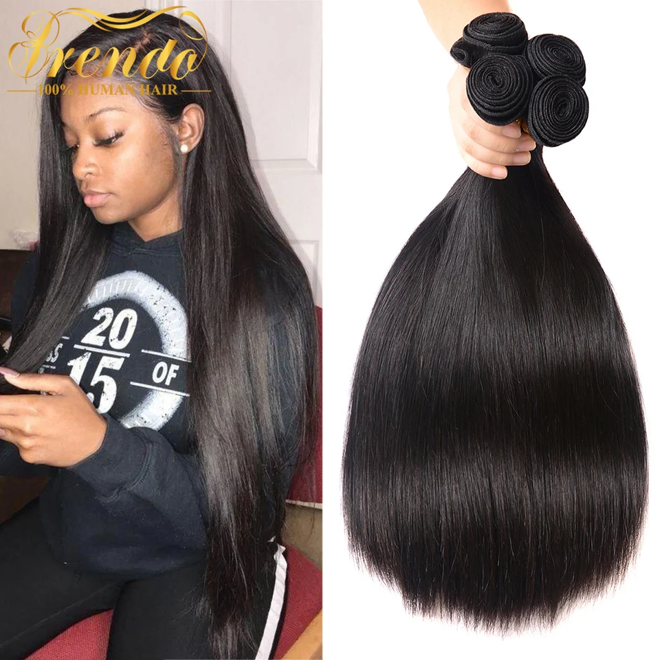 Brenda Hair Indian Straight Hair Weave Bundles Human Hair Weaves 4 Bundle Black Friday Sale Remy Hair 15 Days Domestic Return