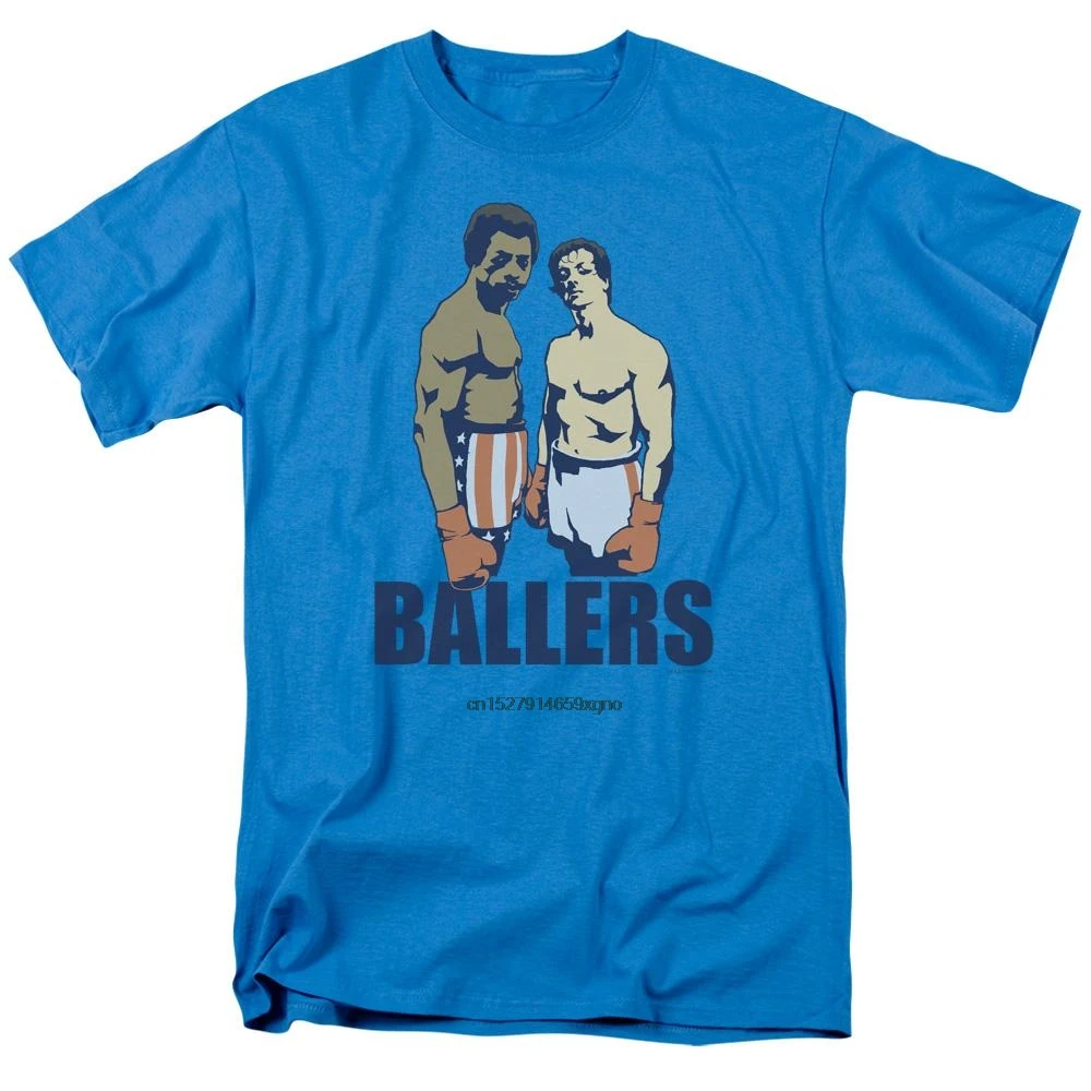 2019 Мужская футболка с принтом хлопковая коротким рукавом Rocky Ballers для мужчин |