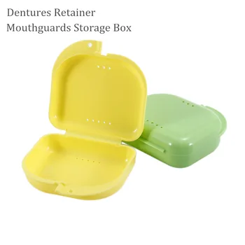 

New Dental Retainer Orthodontic Braces Mouthguard Denture Storage Case Multi Color Storage Case Denture Box Container TSLM2