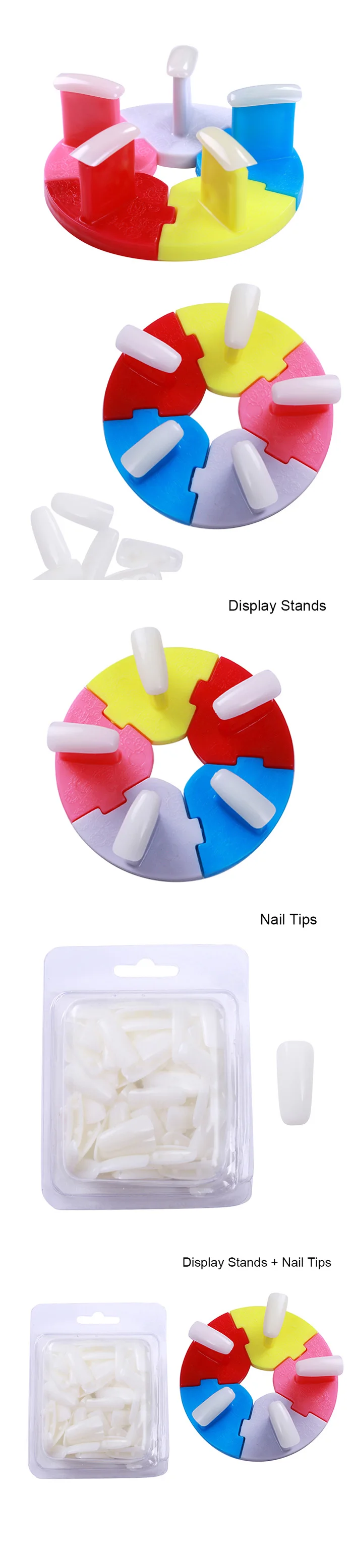 100 шт. полностью накладные наконечники для маникюра, съемная подставка для практики, выставочный стенд, набор инструментов для маникюра