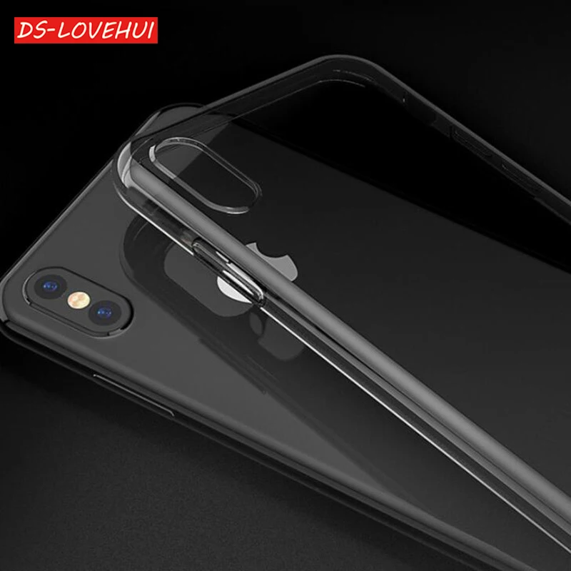 

DS-LOVEHUI Ultra Thin Soft Transparent TPU Case For iPhone 8 7 Plus Clear Silicone Full Cover For iPhone X 5s SE 6 6S Plus Case