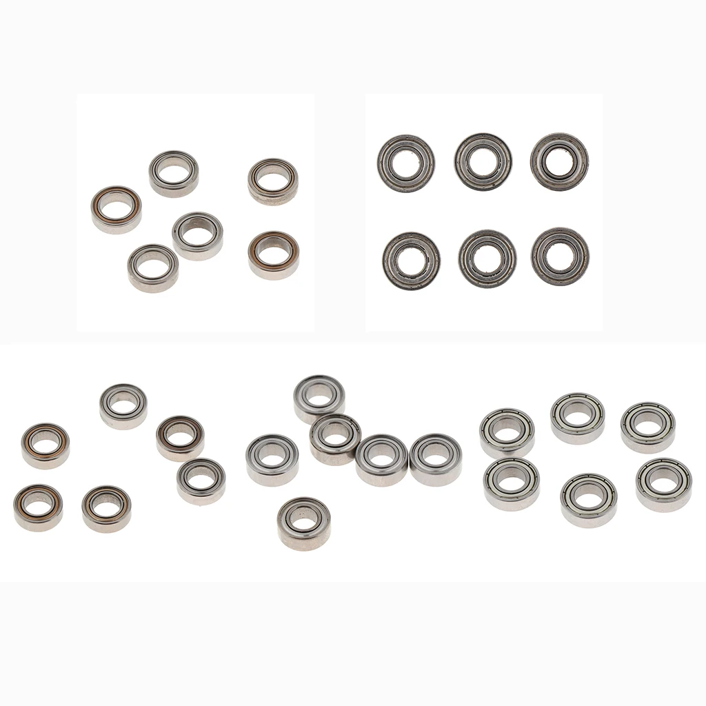 6pcs Double Shielded Ball Bearings Metal for HG P407 HG801 HG802 RC Trucks Accessories