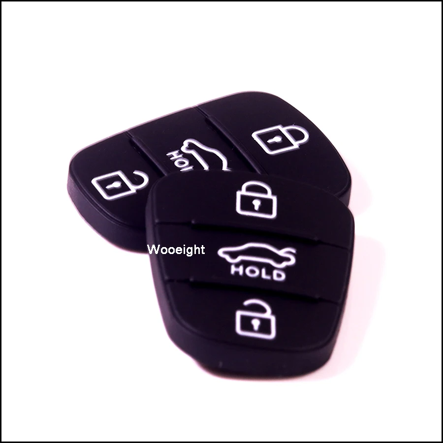 Wooeight 2Pcs Remote Key Fob Case 3 Button Silicone Key Pad For or Hyundai I30 IX35 Kia Seed SeedPro Picanto Sportage Flip Key (8)