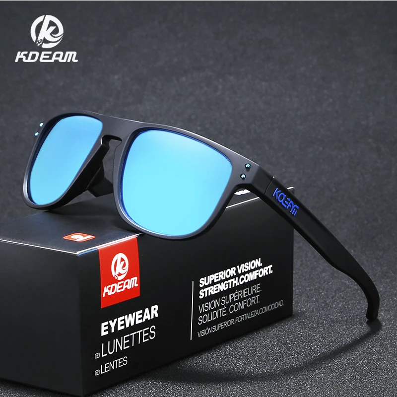 

KDEAM Sport Frame Glasses Women UV Goggle TR90 Coated Outdoor Polarized Sun Glasses With Case KD9377