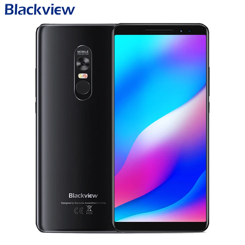

Blackview MAX 1 Projector Mobile Phone 6.01 inch AMOLED Screen 6GB+64GB MT6763T Octa Core Android 8.1 4680mAh NFC 4G Smartphone