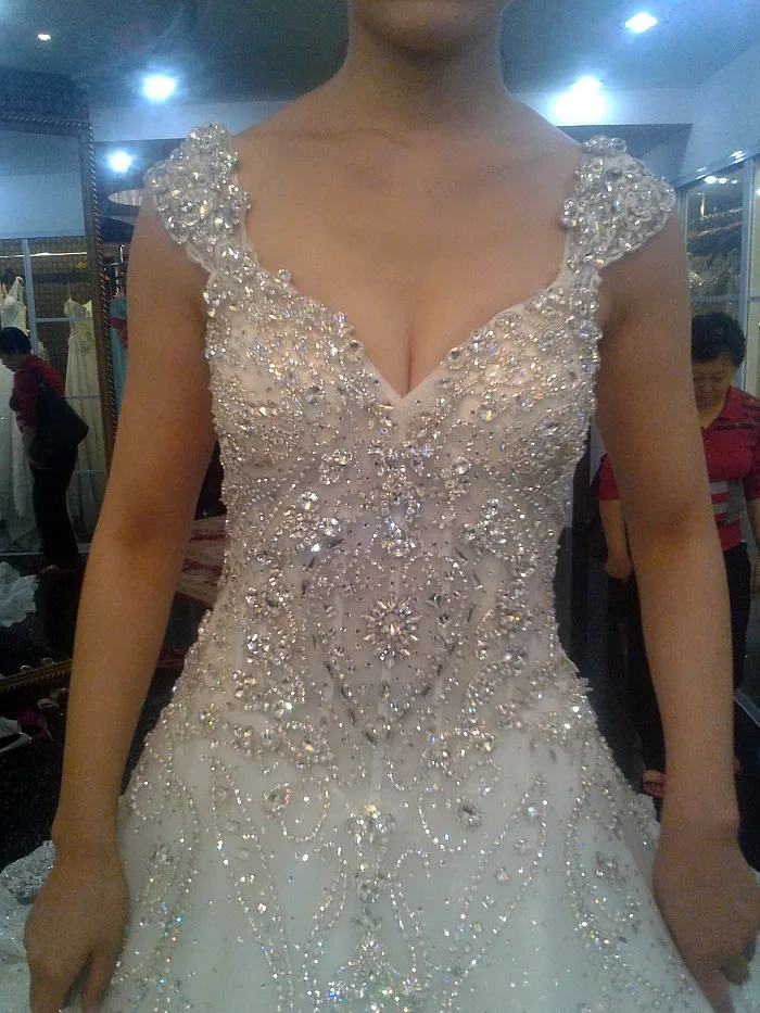 A Line Diamond Wedding Dress Fashion Dresses