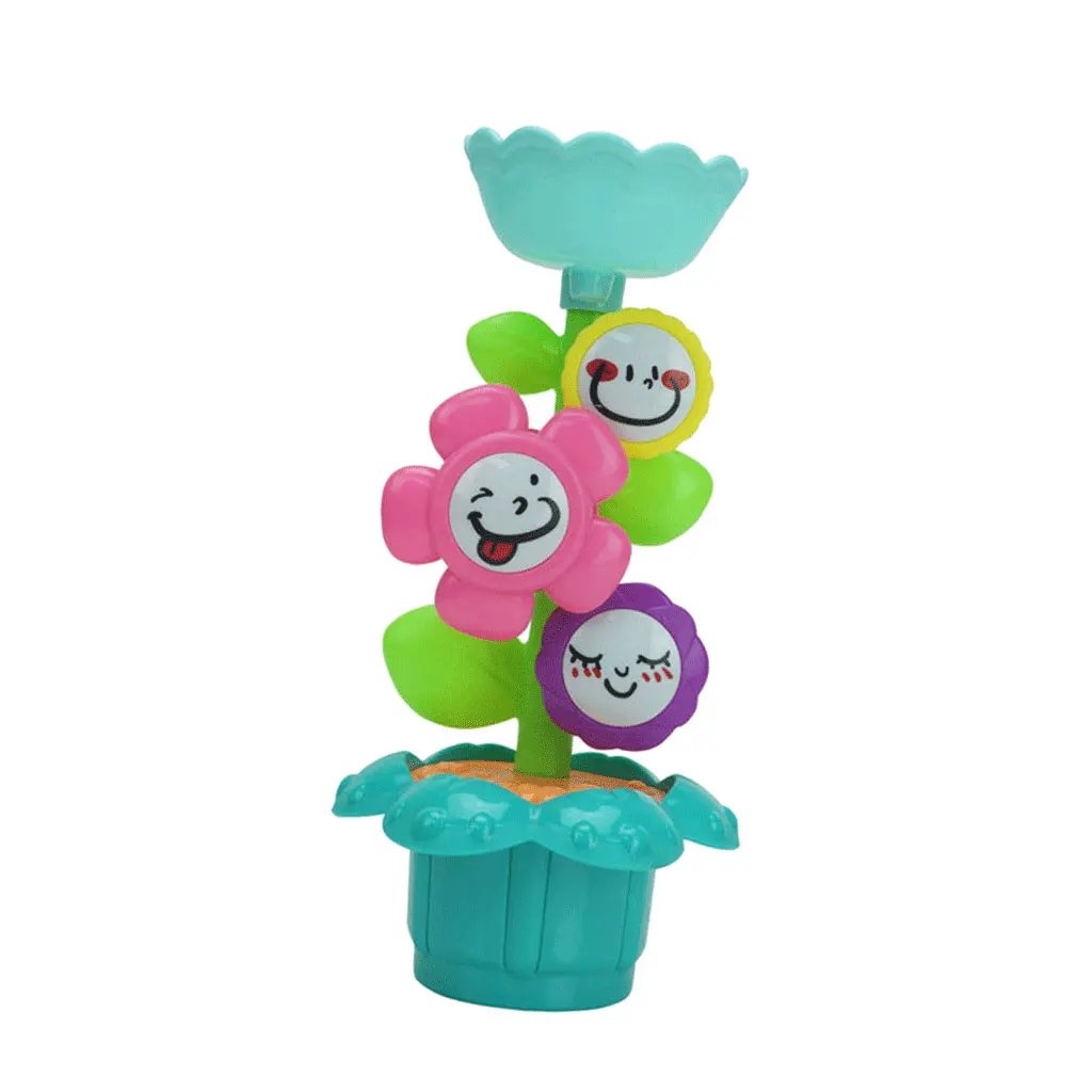 MagiDeal Kids Flower Waterfall Water Station Bath Baby Toy Bathtub Bathtime Early Educational Toys