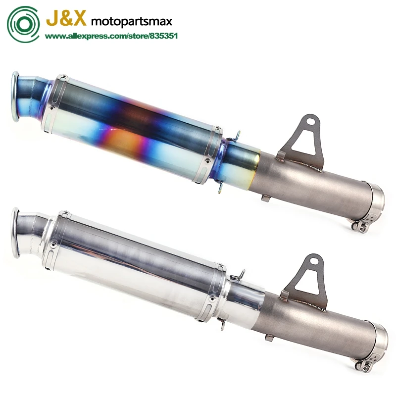 Motorcycle muffler Exhaust full stystem middle 61mm pipe + exhaust for