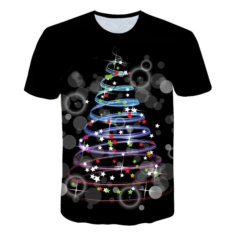 

2018 Hot sales Big yards T-shirt New Fashion T-shirt Men/Women Summer 3d Tshirt Christmas Tree Print T shirt Tops Tees M-5XL