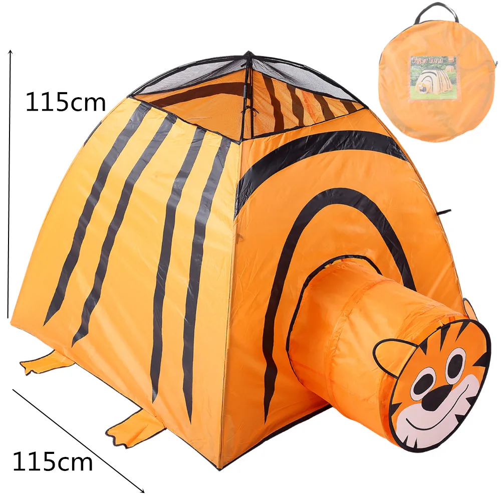 YARD 2 in 1 Tiger Indoor Outdoor Play Tent Tunnel Tent Kid Children Playhouse Indoor Kid Tent