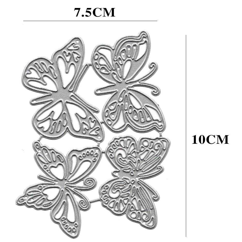 4 шт бабочка шаблон металлические режущие штампы Нож Плесень ручной работы трафареты с тиснением DIY Скрапбукинг Ремесло Фото Карты