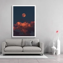 NOOG The Planet Moon Canvas Art Posters and Prints Beautiful Canvas Abstract Painting Wall Picture for Living Room Decor