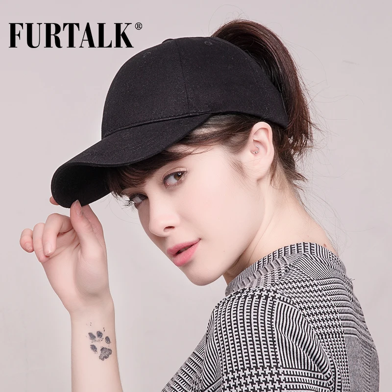 FURTALK Кепка Женская Бейсболка Конский Хвост Шапка Женские Летние Кепки HTPU007|hat
