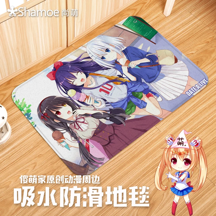 Аниме мультфильм Дата живой Skidproof Спальня ковров Tapis Tapete ковер Alfombra портянка