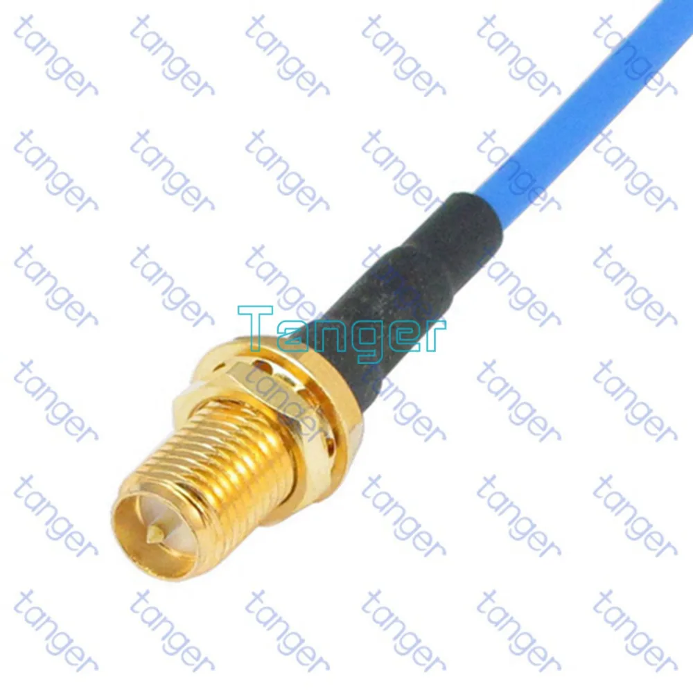 RP SMA Женский к мужской правый угол RF разъем с RG405 RG086 коаксиальный Джемпер синий