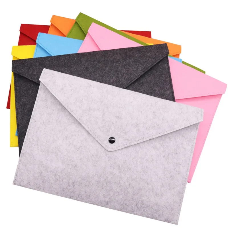 

1 pcs A4 Chemical Felt File Folder Durable Briefcase Document Bag Filing Products Stationery School Office Business Supplies