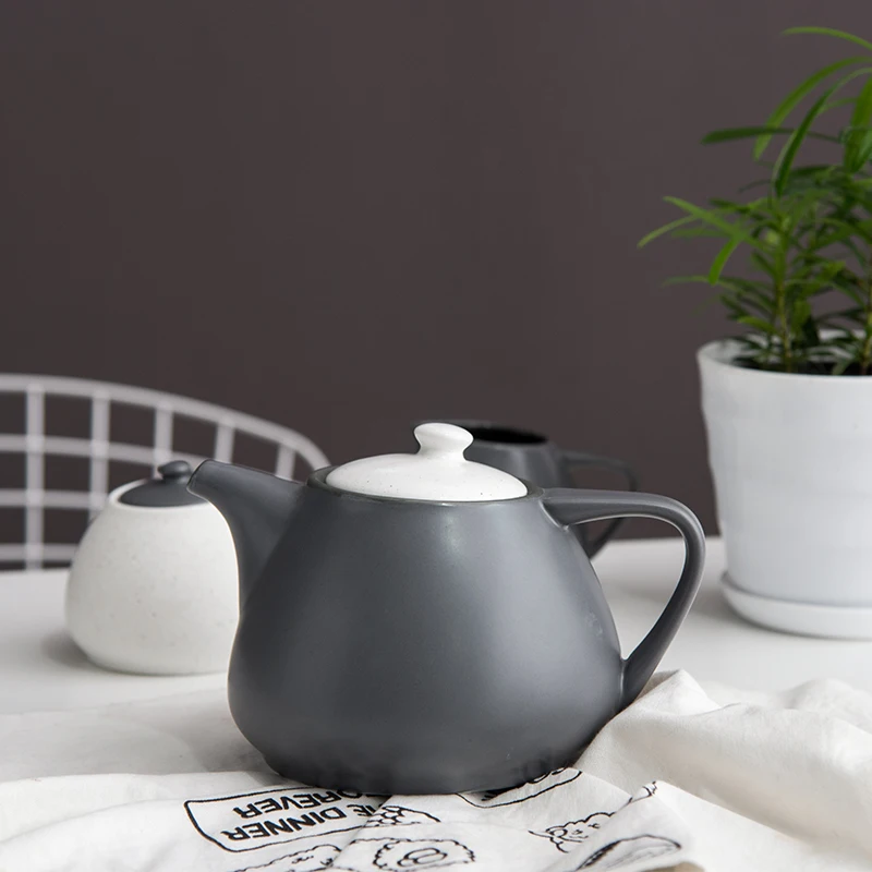 

Simple Japanese-style European household ceramic pot small Kung Fu teapot tea set coffee cold water jug lo104438