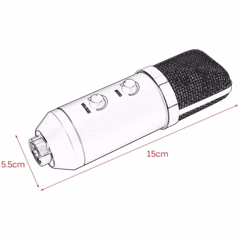 MK-F100TL USB конденсаторный микрофон со штативом для записи видео караоке Студийный микрофон для радио для компьютера ПК Профессиональный