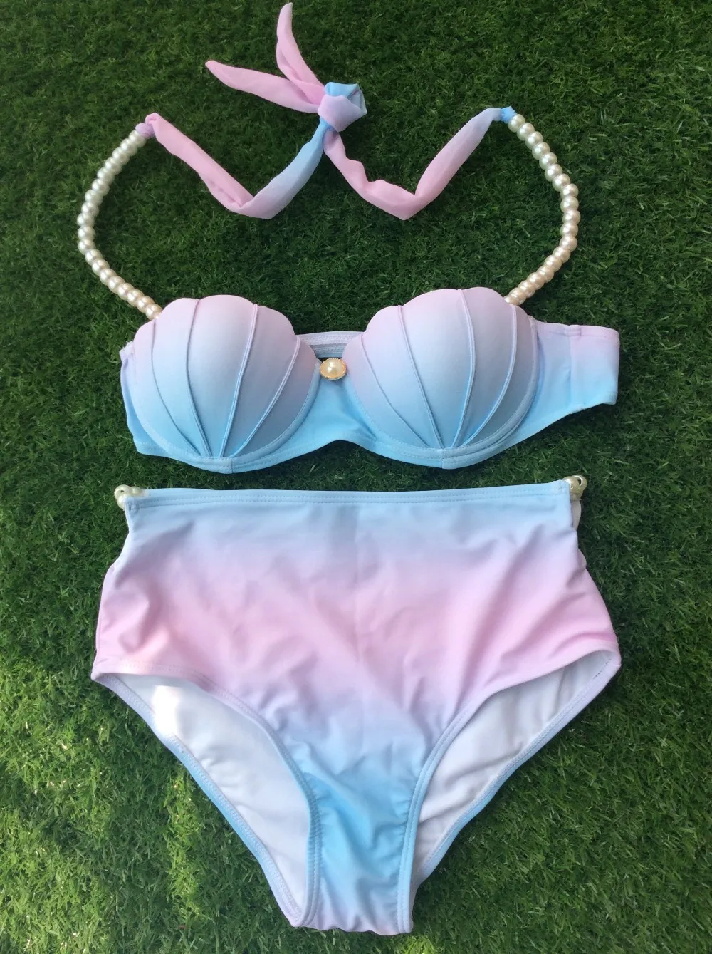 mermaid high waisted bikini