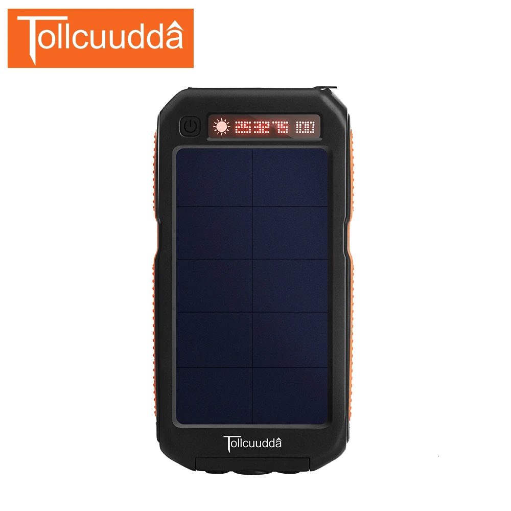 bilder für Tragbare Solar Power Bank 12000 mah Externe Batterie Für iPhone Solar-ladegerät Pover Bank Mit LED Digital Dual USB bilder für Tragbare Solar Power Bank 12000 mah Externe Batterie Für iPhone Solar-ladegerät Pover Bank Mit LED Digital Dual USB