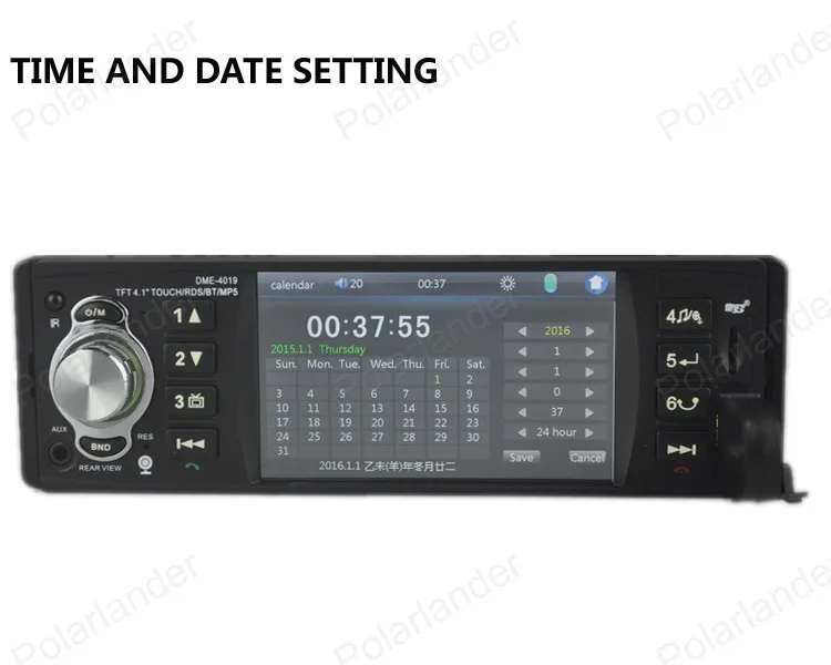 4019 RDS автомобильный стерео радио пульт дистанционного управления FM/SD/USB/AUX несколько эквалайзеров 1 DIN 12 в Bluetooth MP3-плеер WMA/WAV плеер 4,1 дюймов