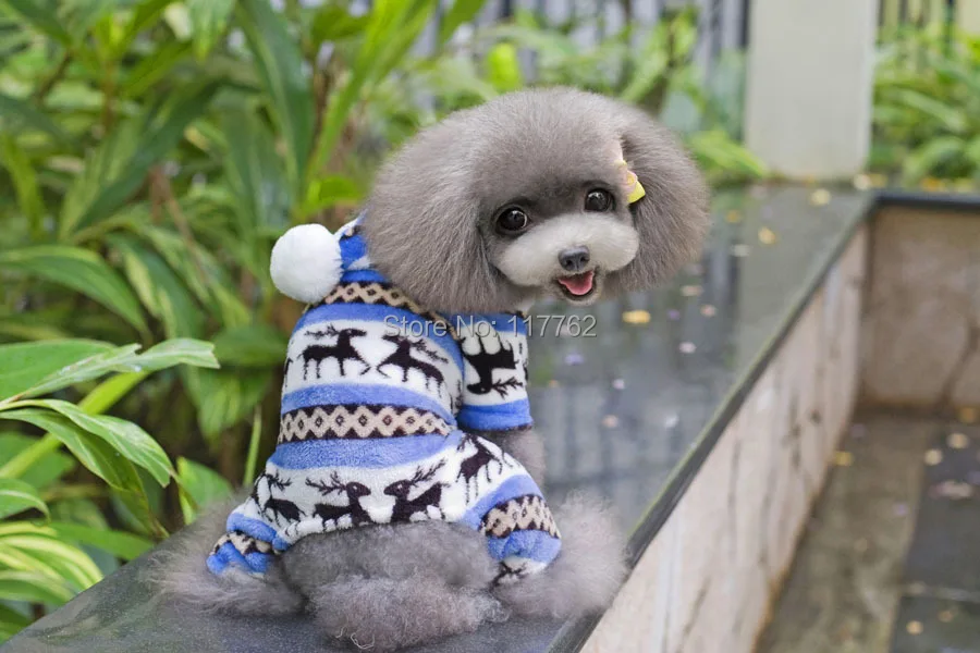 

New Coming Deer Coral velvet fabric Pet dogs Sweater Coat Free Shipping dogs coat pet coat
