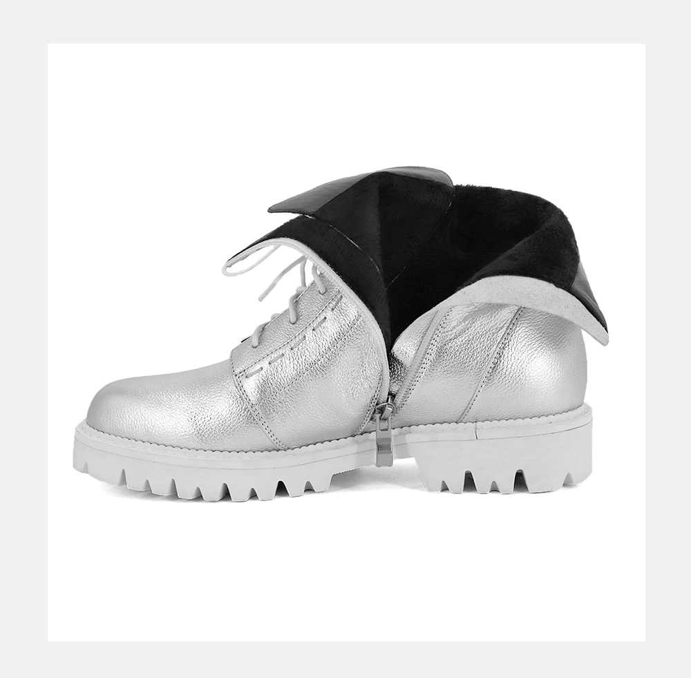 SOPHITINA/Уникальные женские ботильоны; однотонная обувь ручной работы из лакированной кожи на шнуровке в стиле ретро; мягкие мотоботы с круглым носком; m38