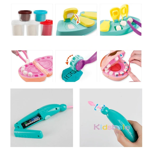 Doctor Toys For Children Pretend Play Toy Dentist Check Teeth Model Set Medical Kit Role Play Simulation Early Learning Toys 4