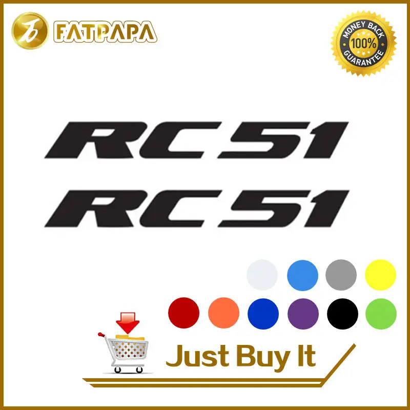 

motorcycle bike Fuel tank Wheels Fairing notebook Luggage helmet MOTO Sticker decals For Honda RC 51 RC51