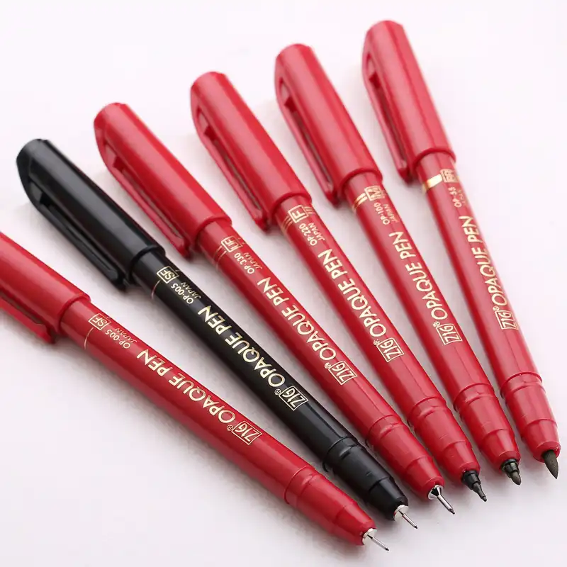 Japan Kuretake Zig Opaque Pen Red/Black Super Fine(SF 0.05mm)/UF(0.3mm)/F(0.7)/M(1.2mm)/Brush