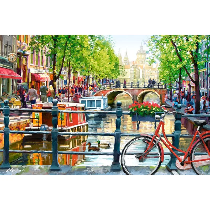 

5D DIY Diamond Painting Painted Mosaic Embroidery Beautiful Street & River Cross stitch Embroidery Crafts Decoration KBL